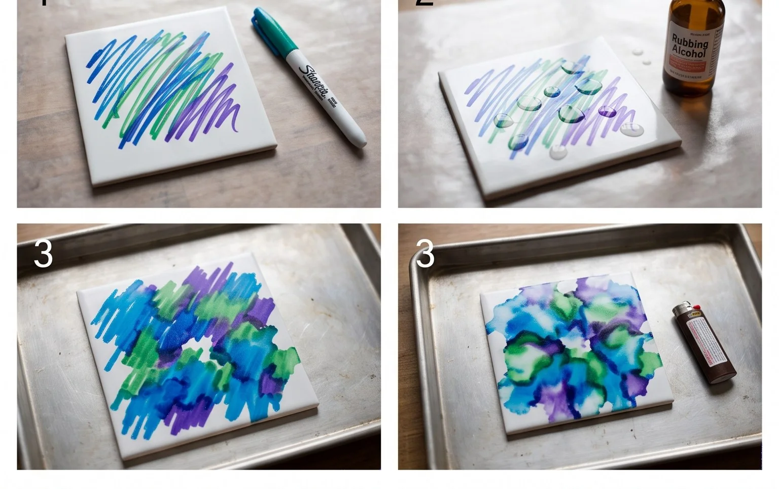 Tile Fire Art - The Crafting Chicks